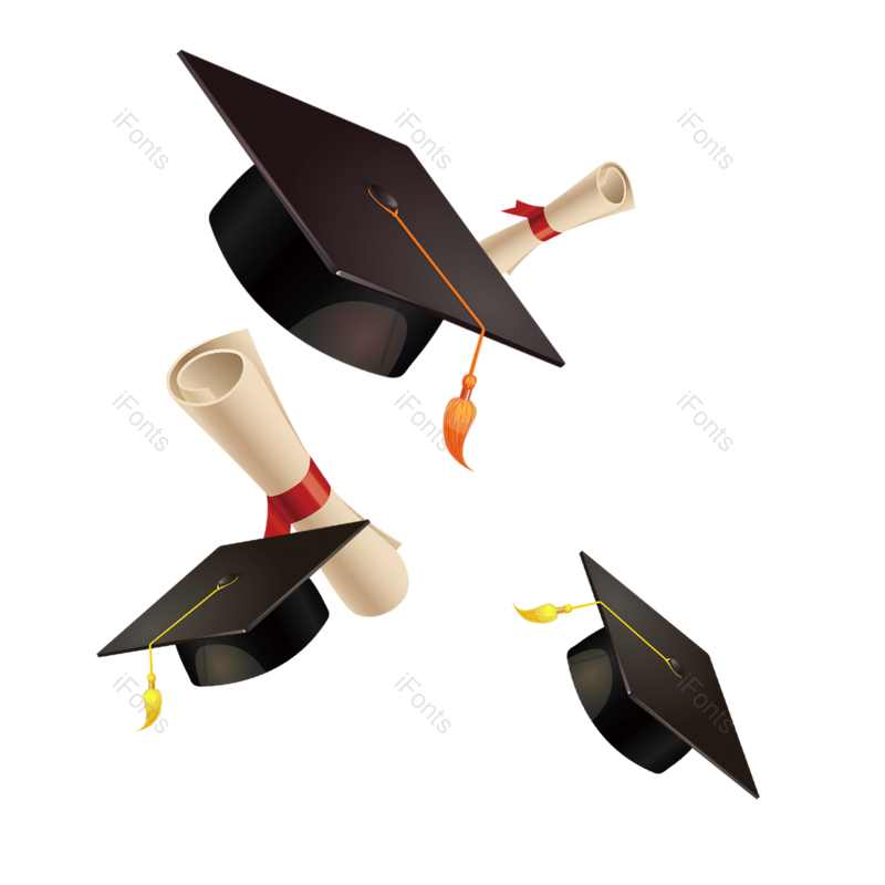 高考图片,毕业季元素,学习PNG,博士帽免抠素材